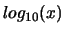 $log_{10}(x)$